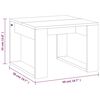 vidaXL Table d'appoint Ch&ecirc;ne marron 50x50x35 cm Bois d'ing&eacute;nierie