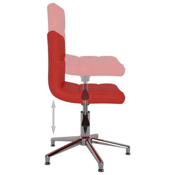 vidaXL Chaise pivotante &agrave; d&icirc;ner Rouge bordeaux Similicuir