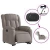 vidaXL Fauteuil inclinable &eacute;lectrique taupe tissu