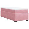 vidaXL Sommier &agrave; lattes de lit avec matelas Rose 100x200 cm Velours