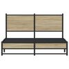vidaXL Cadre de lit en m&eacute;tal sans matelas ch&ecirc;ne sonoma 137x190 cm