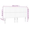 vidaXL T&ecirc;te de lit &agrave; LED Cr&egrave;me 180x5x118/128 cm Tissu