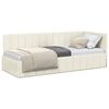 vidaXL Cadre de lit d'angle Cr&egrave;me 80 cm x 200 cm Velours