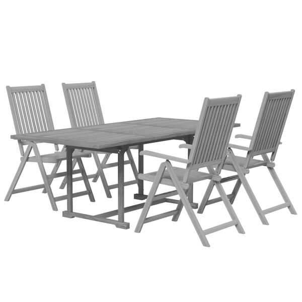 vidaXL Ensemble &agrave; manger de jardin 5 pcs Bois d'acacia massif