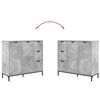 vidaXL Buffet Gris b&eacute;ton 89,5 x 33 x 82 cm Bois d'ing&eacute;nierie