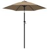 vidaXL Parasol Taupe 200x224 cm Aluminium