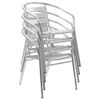 vidaXL Ensemble &agrave; manger d'ext&eacute;rieur 5 pcs Aluminium Argent&eacute;