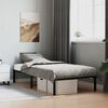 vidaXL Cadre de lit m&eacute;tal sans matelas noir 90x190 cm