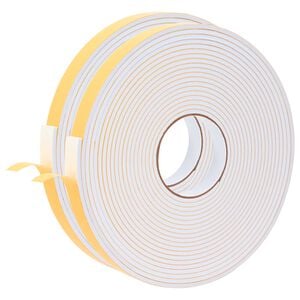 vidaXL Ruban adh&eacute;sif en mousse 2 pc Blanc 20mm x 10m Mousse CR