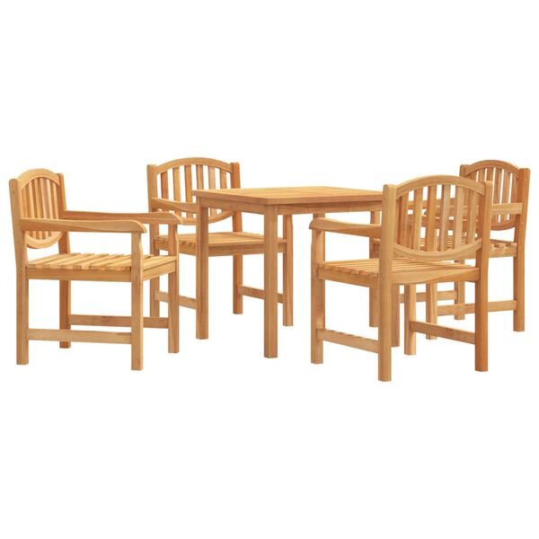 vidaXL Ensemble &agrave; manger de jardin 5pcs Bois de teck massif