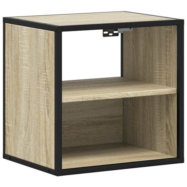 vidaXL Table de chevet murale ch&ecirc;ne sonoma 40x31x39,5 cm