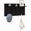 vidaXL Porte-manteau mural avec &eacute;tag&egrave;re Ch&ecirc;ne noir 80 x 40 x 12 cm