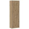 vidaXL Armoire de rangement 3 pc Ch&ecirc;ne artisanal 70 x 42,5 x 185 cm
