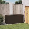 vidaXL Bo&icirc;te de rangement de jardin marron 283L r&eacute;sine tress&eacute;e