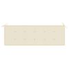 vidaXL Banc Batavia avec coussin cr&egrave;me 150 cm Bois de teck massif