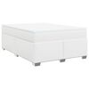 vidaXL Sommier &agrave; lattes de lit avec matelas Blanc 140x200cm Similicuir