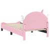 vidaXL Cadre de lit pour enfants avec t&ecirc;te de lit Rose 80 x 160 cm PU