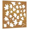 vidaXL D&eacute;coration murale jardin 55x55 cm acier corten design feuille