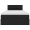 vidaXL Lit avec rangement et matelas avec matelas Noir 120 x 200 cm