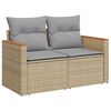 vidaXL Ensemble de canap&eacute; de jardin 8 pcs Beige polyrotin