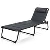 Campart Travel Chaise longue de camping Ancona Anthracite 200x67x35cm