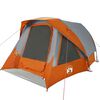 vidaXL Tente de camping de cabine 4 personnes gris orange imperm&eacute;able