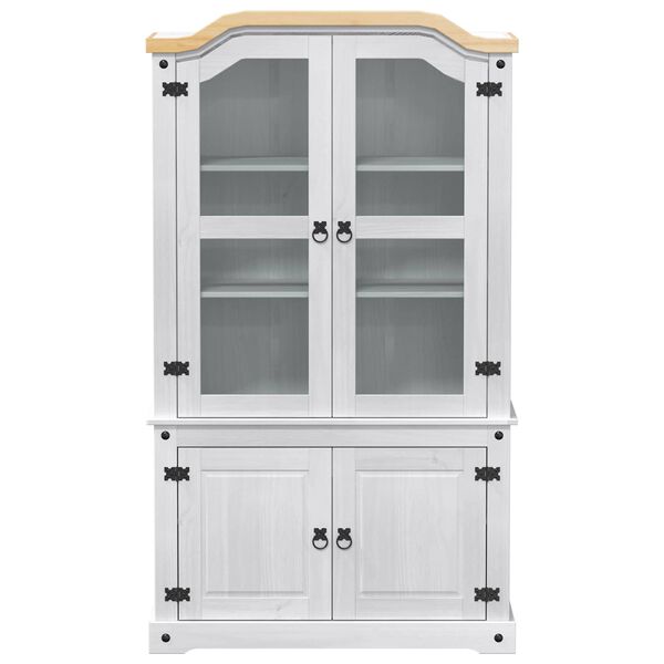vidaXL Vitrine Blanc 103,5 x 42 x 180 cm Pin massif