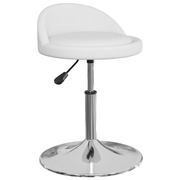 vidaXL Chaises pivotantes &agrave; manger lot de 2 blanc similicuir