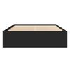 vidaXL Cadre de lit sans matelas noir 140x200 cm bois d'ing&eacute;nierie