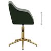 vidaXL Chaise pivotante de salle &agrave; manger Vert fonc&eacute; Velours