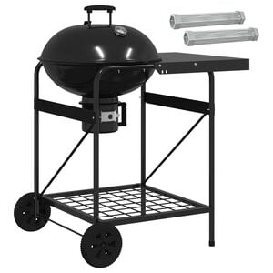 vidaXL Barbecue &agrave; charbon avec tubes &agrave; fumer 91 x 71 x 107 cm Acier
