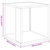 vidaXL Table d'appoint Blanc brillant 33x33x34,5 cm Agglom&eacute;r&eacute;
