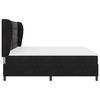 vidaXL Lit &agrave; ressorts avec matelas Noir 200 x 200 cm Polyester