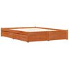 vidaXL Cadre de lit Cire marron 120 x 200 cm Bois de Pin Massif