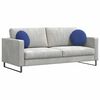 vidaXL Coussins de si&egrave;ge 2 pcs Bleu police &Oslash; 40 x 13 cm Velours