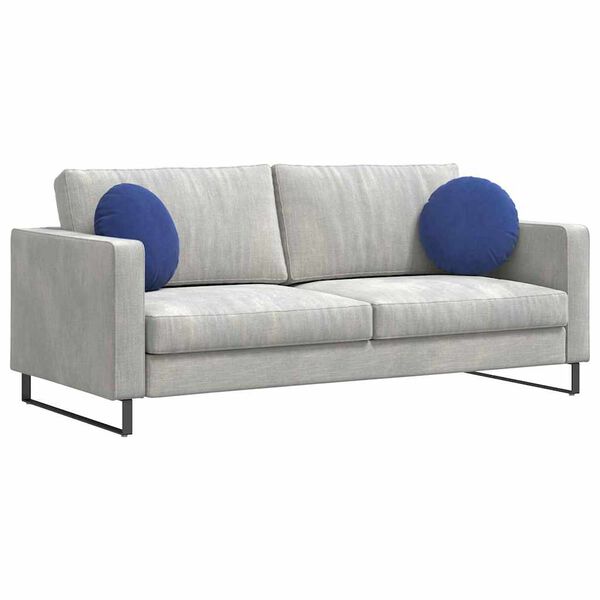 vidaXL Coussins de si&egrave;ge 2 pcs Bleu police &Oslash; 40 x 13 cm Velours