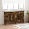 vidaXL Cache-Radiateur Ch&ecirc;ne fum&eacute; 152 x 19 x 81,5 cm Bois d'ing&eacute;nierie