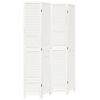 vidaXL Cloison de s&eacute;paration 4 panneaux blanc bois de paulownia massif
