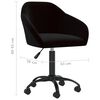 vidaXL Chaises pivotantes &agrave; manger lot de 6 noir velours
