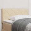 vidaXL T&ecirc;te de lit Cr&egrave;me 90 cm tissu