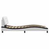vidaXL Cadre de lit sans matelas Hvar blanc et noir 90x200 cm similicuir