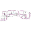 vidaXL Ensemble de canap&eacute;s 3 pcs oreillers et coussins Noir Similicuir