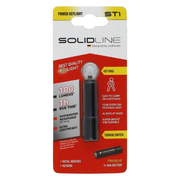 SOLIDLINE Lampe de poche avec porte-cl&eacute;s ST1 100 lm