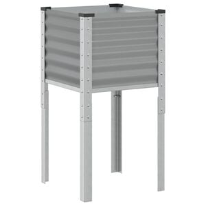 vidaXL Jardini&egrave;re gris 45x45x88 cm acier