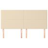 vidaXL T&ecirc;te de lit Cr&egrave;me 160x5x118/128 cm Tissu
