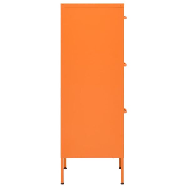 vidaXL Armoire de rangement Orange 42,5x35x101,5 cm Acier