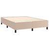 vidaXL Sommier &agrave; lattes de lit matelas LED Cappuccino 140x200 cm