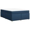 vidaXL Sommier &agrave; lattes de lit avec matelas Bleu 160x200 cm Tissu