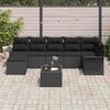 vidaXL Ensemble de canap&eacute; de jardin avec stockage 8 pcs Noir polyrotin