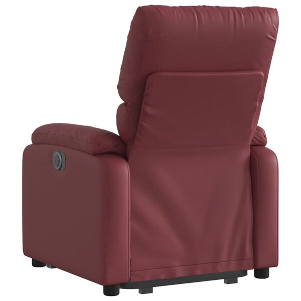 vidaXL Fauteuil inclinable &eacute;lectrique rouge bordeaux similicuir